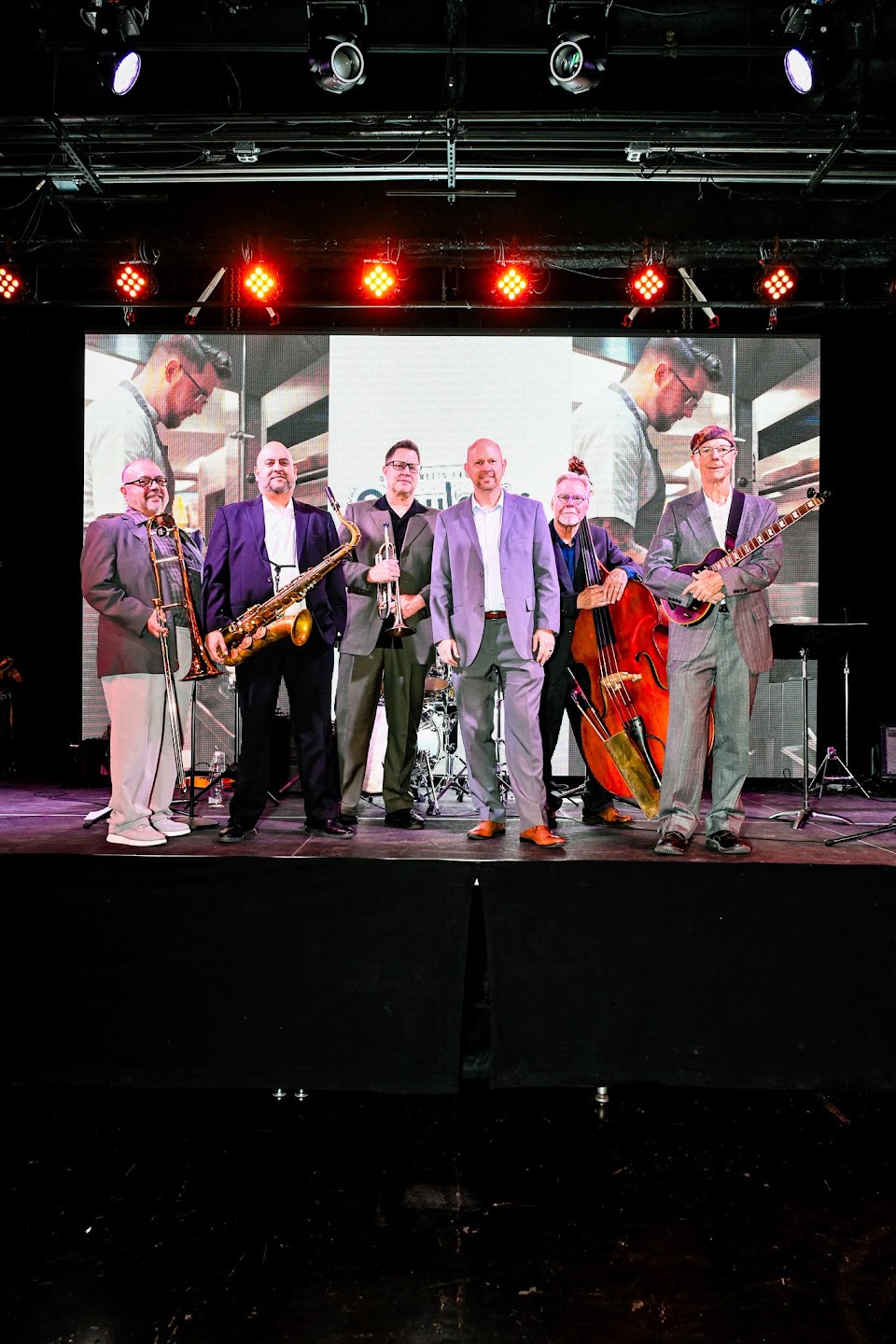 A live band performing at Beaujolais & Beyond in Denver